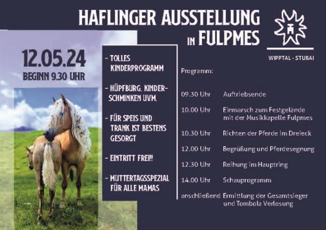 Haflinger Ausstellung in Fulpmes